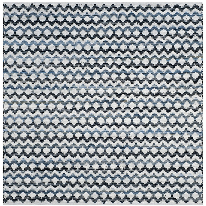 SAFAVIEH Montauk MTK120A Handwoven Ivory Blue /Black Rug Image 1