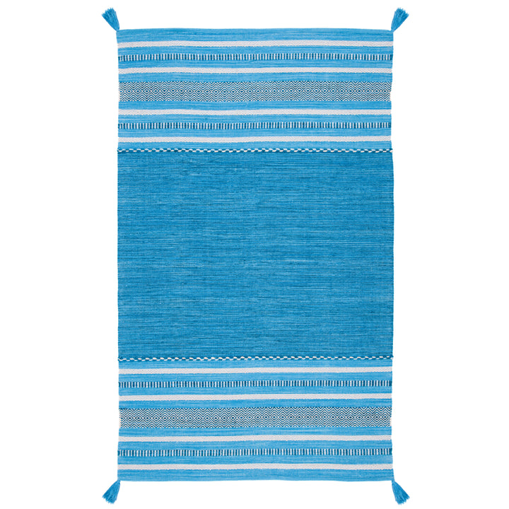 SAFAVIEH Montauk MTK215M Handwoven Blue / Grey Rug Image 3