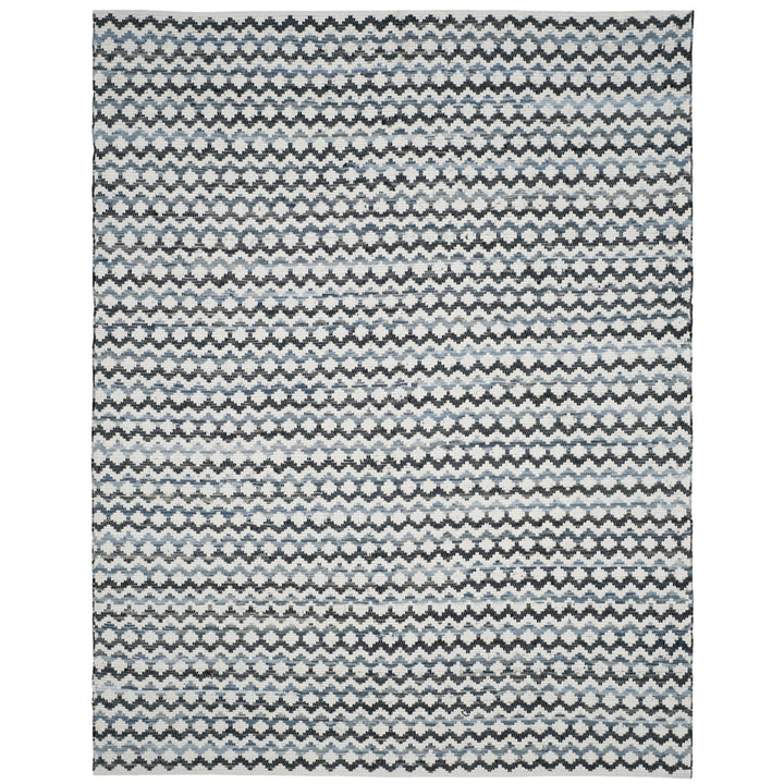 SAFAVIEH Montauk MTK120A Handwoven Ivory Blue /Black Rug Image 8