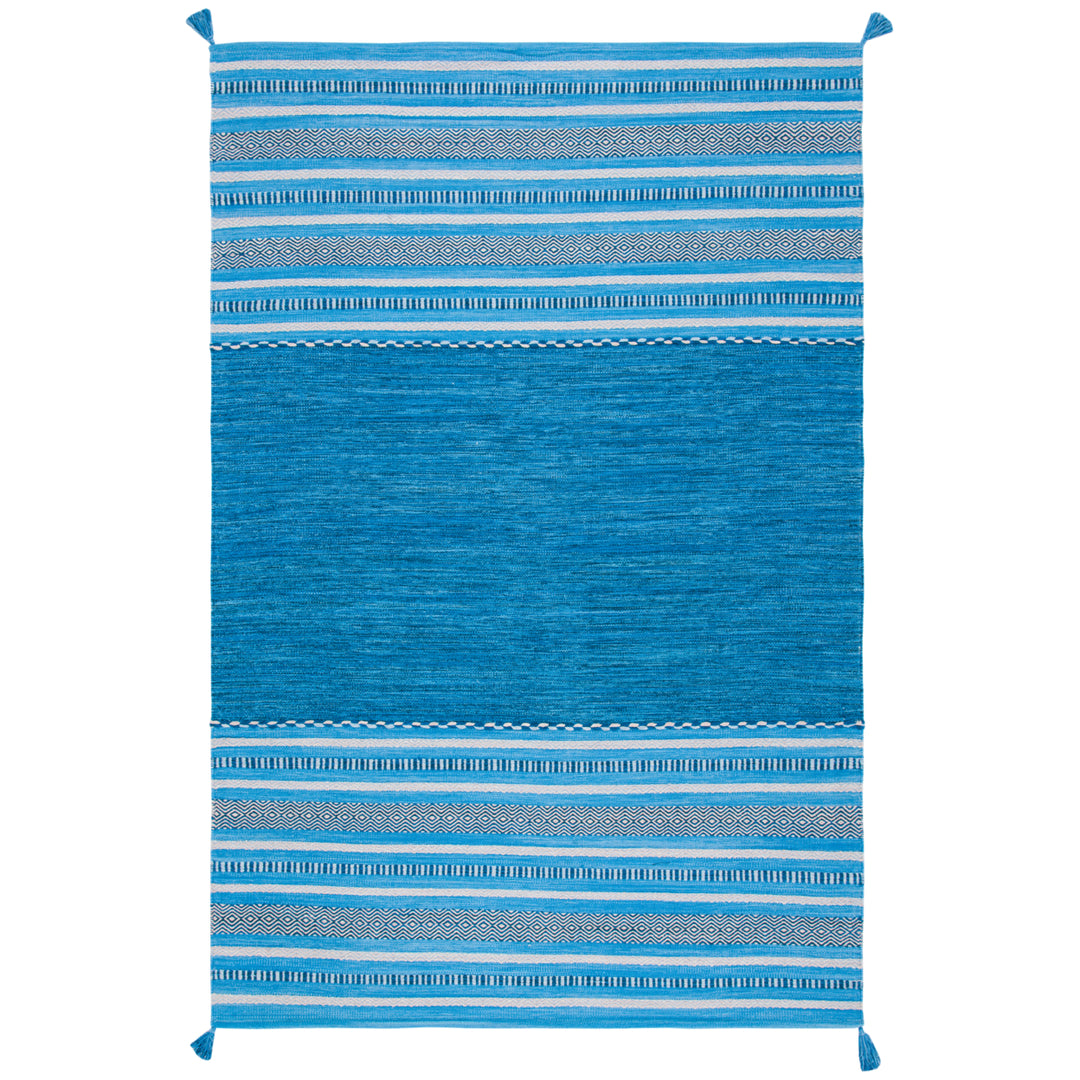 SAFAVIEH Montauk MTK215M Handwoven Blue / Grey Rug Image 4