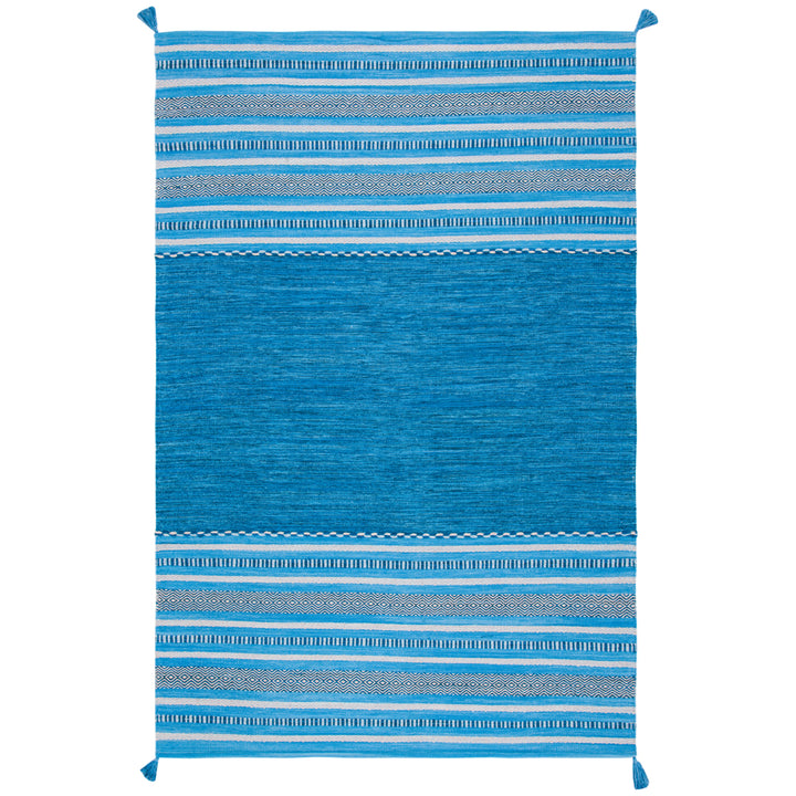 SAFAVIEH Montauk MTK215M Handwoven Blue / Grey Rug Image 4