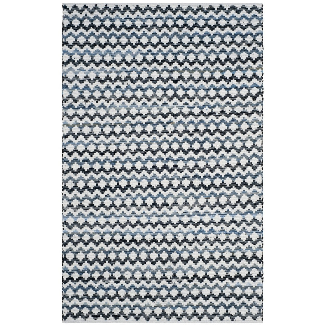 SAFAVIEH Montauk MTK120A Handwoven Ivory Blue /Black Rug Image 11