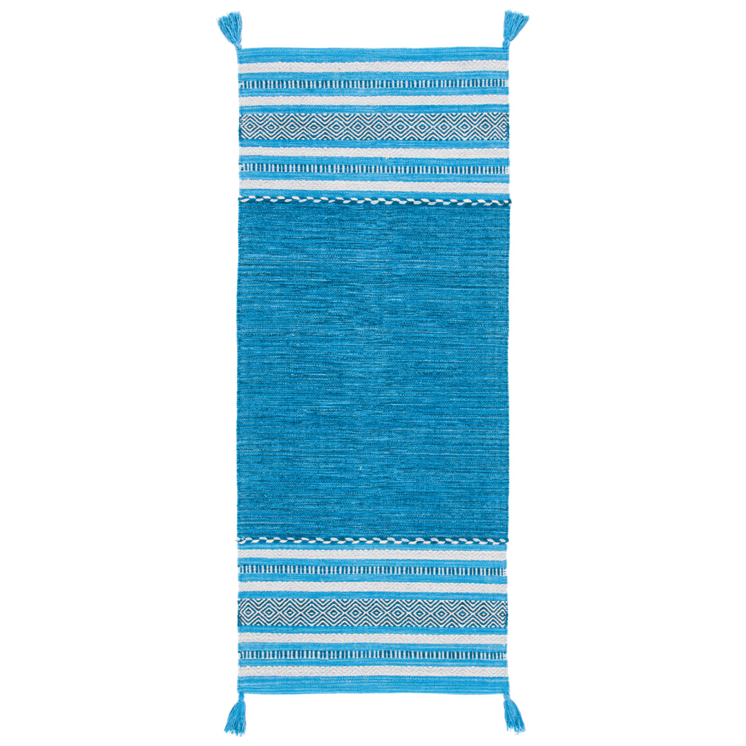 SAFAVIEH Montauk MTK215M Handwoven Blue / Grey Rug Image 7