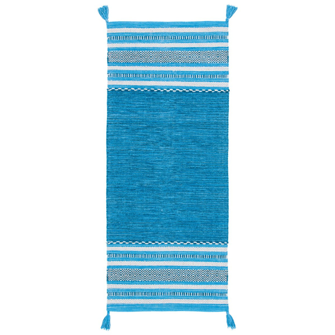 SAFAVIEH Montauk MTK215M Handwoven Blue / Grey Rug Image 1