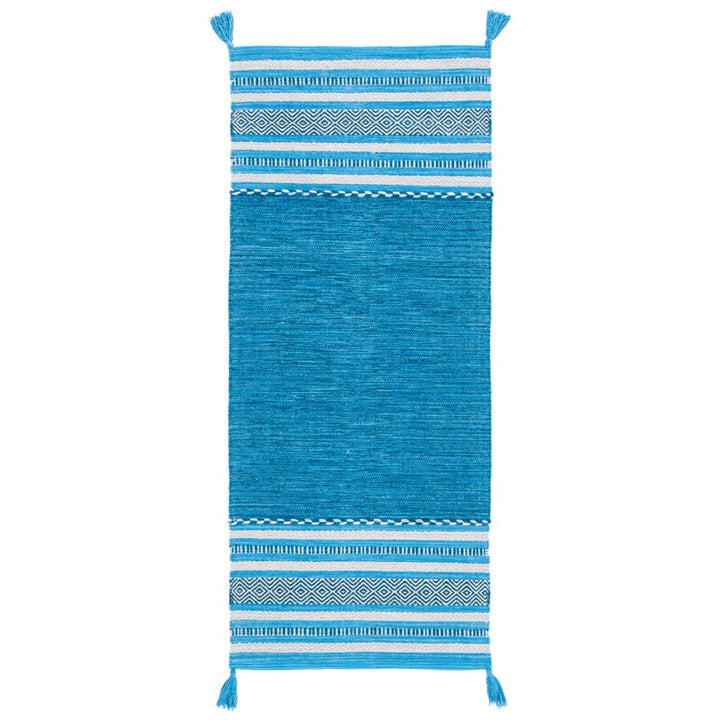 SAFAVIEH Montauk MTK215M Handwoven Blue / Grey Rug Image 1