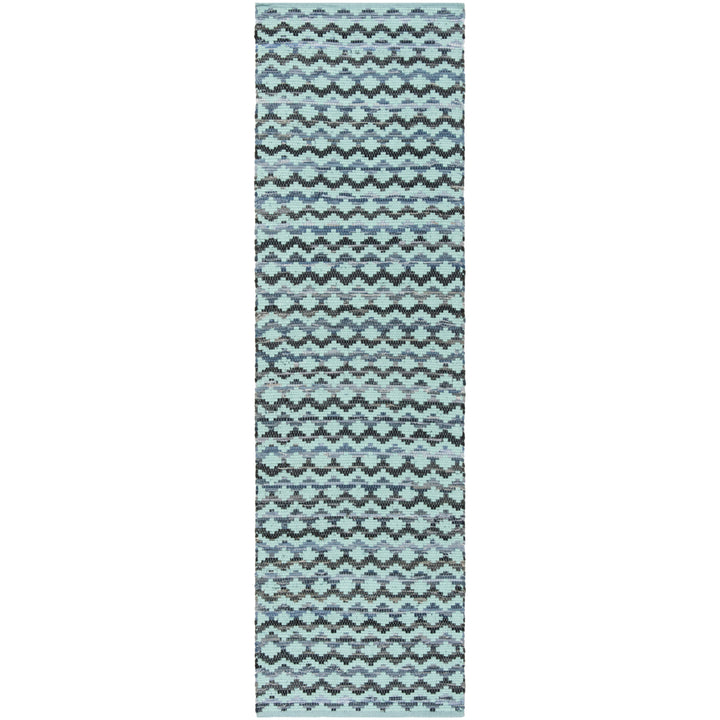 SAFAVIEH Montauk MTK120K Turquoise / Blue/Black Rug Image 5