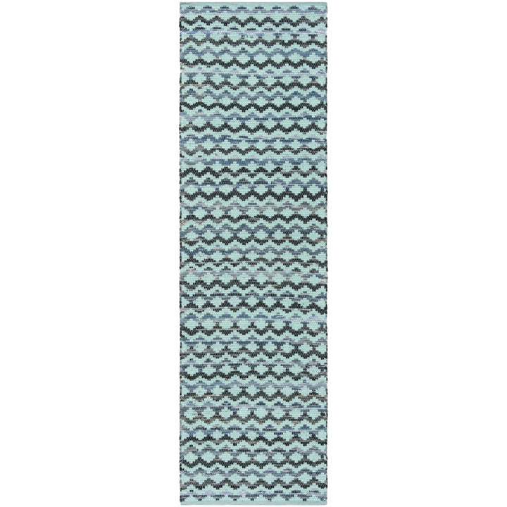 SAFAVIEH Montauk MTK120K Turquoise / Blue/Black Rug Image 1