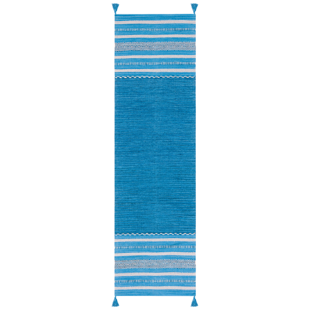 SAFAVIEH Montauk MTK215M Handwoven Blue / Grey Rug Image 8