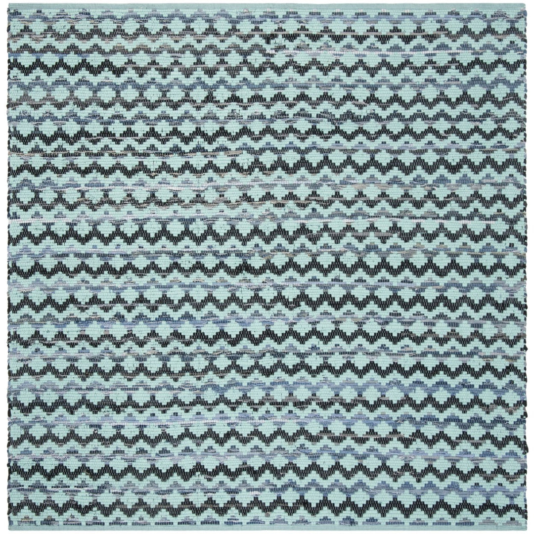 SAFAVIEH Montauk MTK120K Turquoise / Blue/Black Rug Image 1