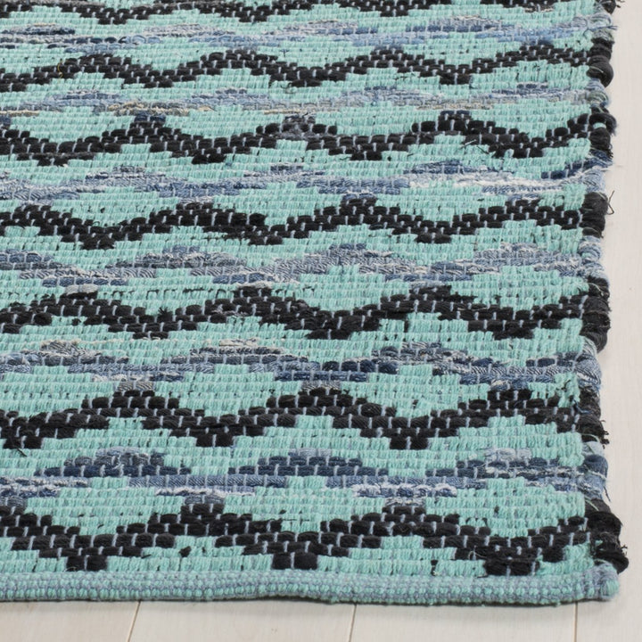 SAFAVIEH Montauk MTK120K Turquoise / Blue/Black Rug Image 7