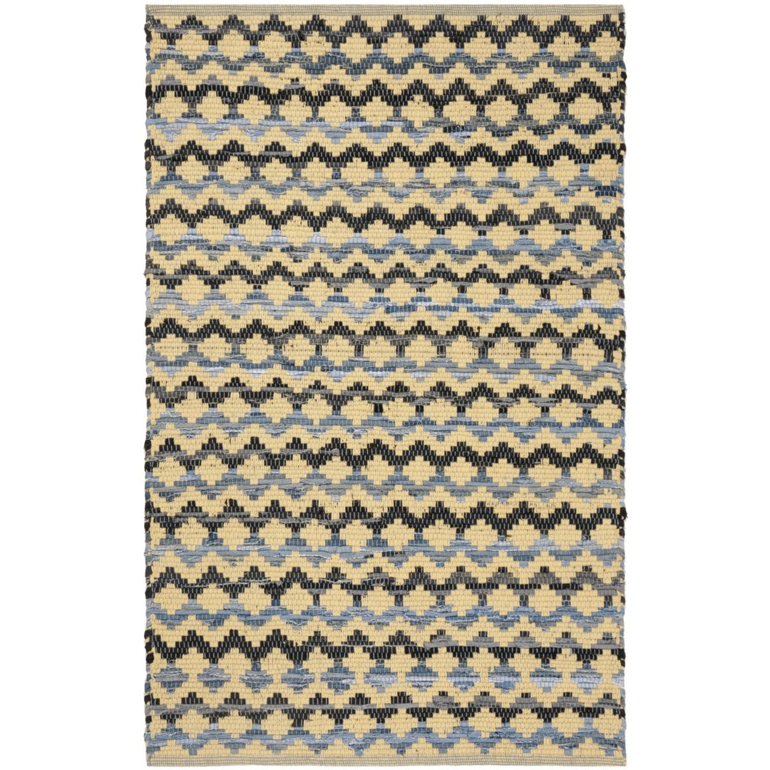 SAFAVIEH Montauk MTK120D Handwoven Gold / Blue/Black Rug Image 1