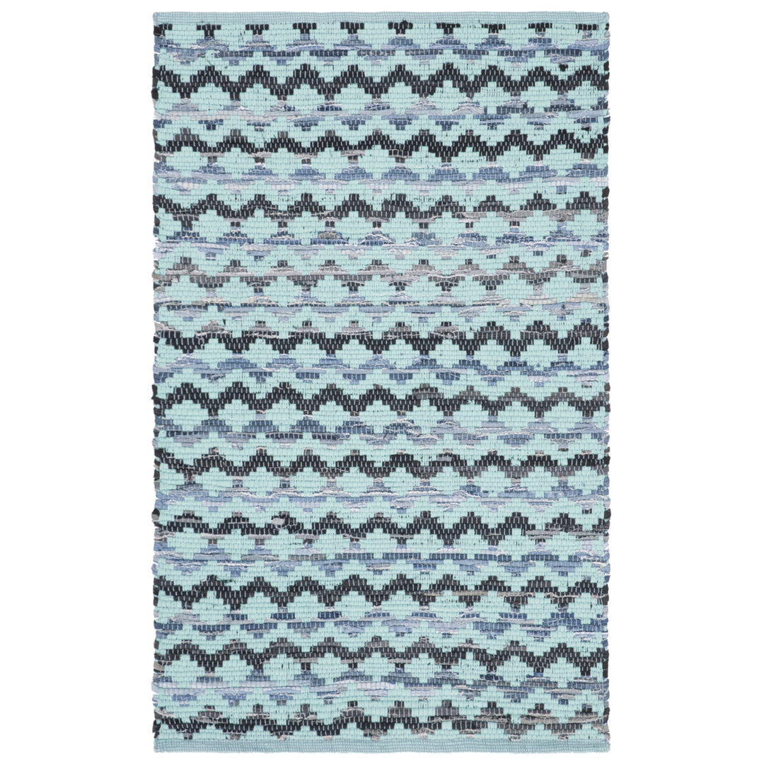 SAFAVIEH Montauk MTK120K Turquoise / Blue/Black Rug Image 8