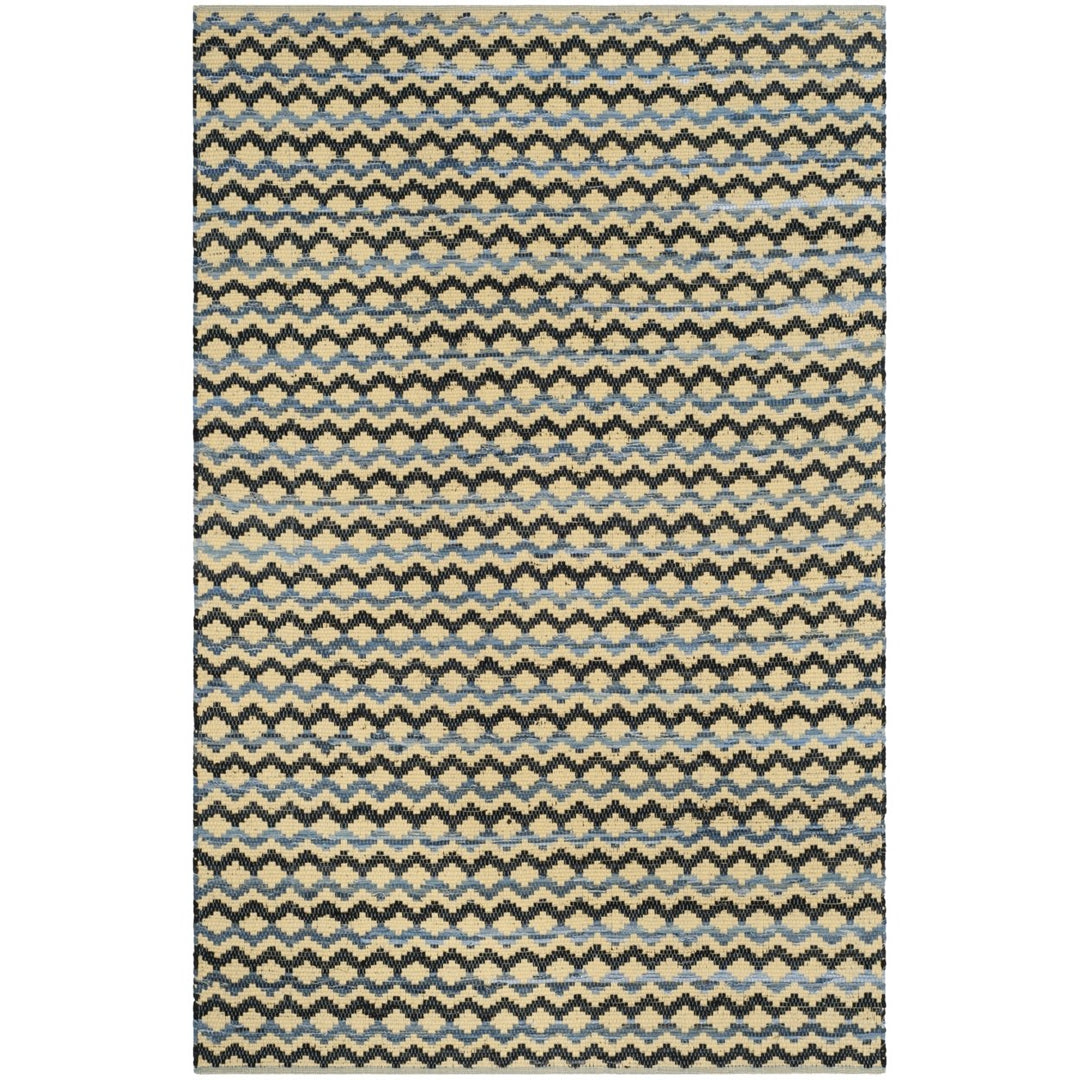 SAFAVIEH Montauk MTK120D Handwoven Gold / Blue/Black Rug Image 1