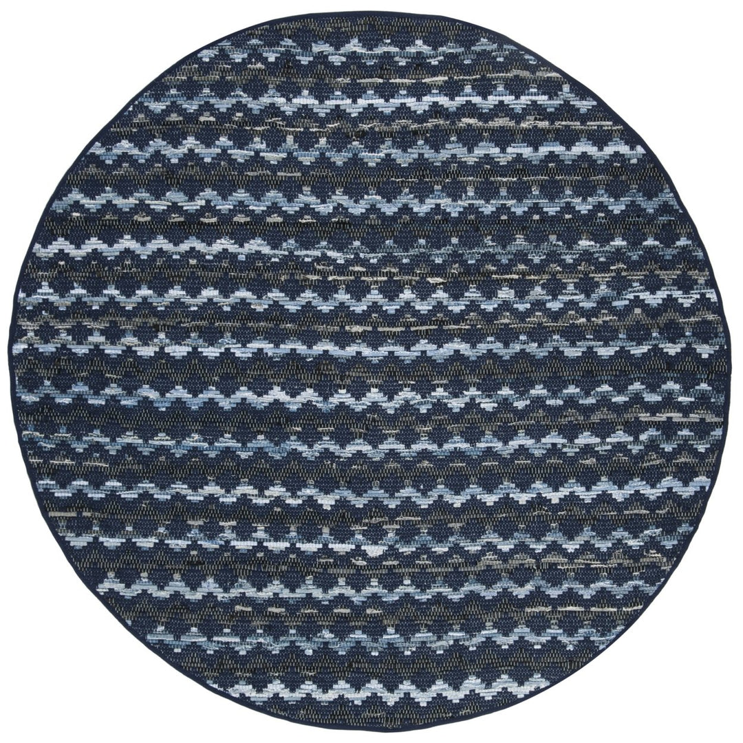 SAFAVIEH Montauk MTK120N Handwoven Navy Blue / Black Rug Image 1