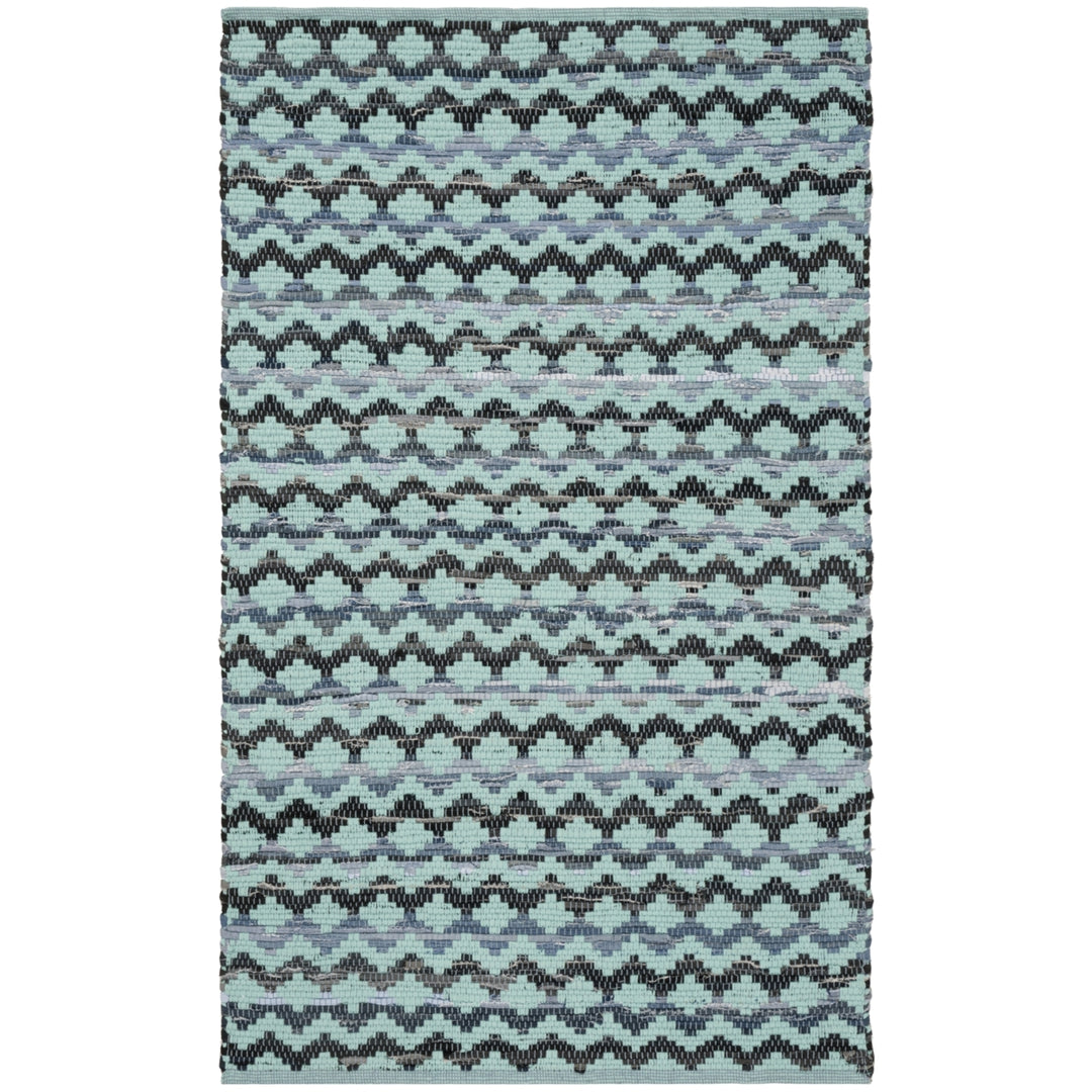 SAFAVIEH Montauk MTK120K Turquoise / Blue/Black Rug Image 9