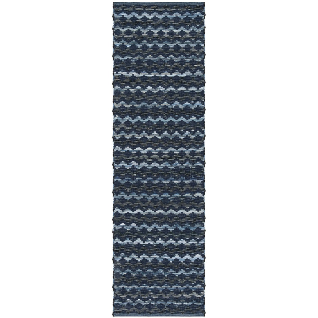 SAFAVIEH Montauk MTK120N Handwoven Navy Blue / Black Rug Image 1