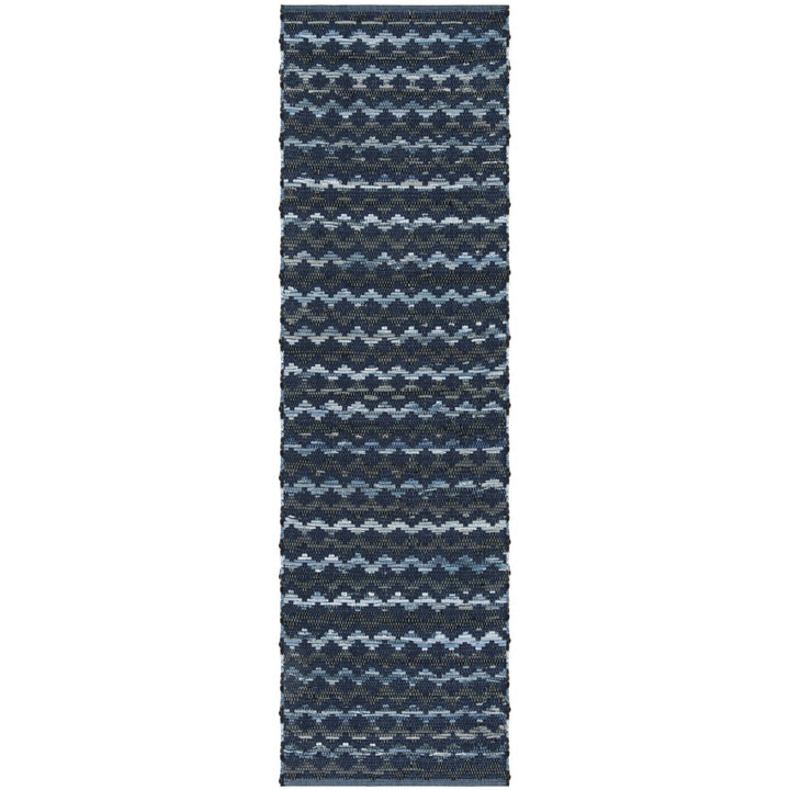 SAFAVIEH Montauk MTK120N Handwoven Navy Blue / Black Rug Image 1