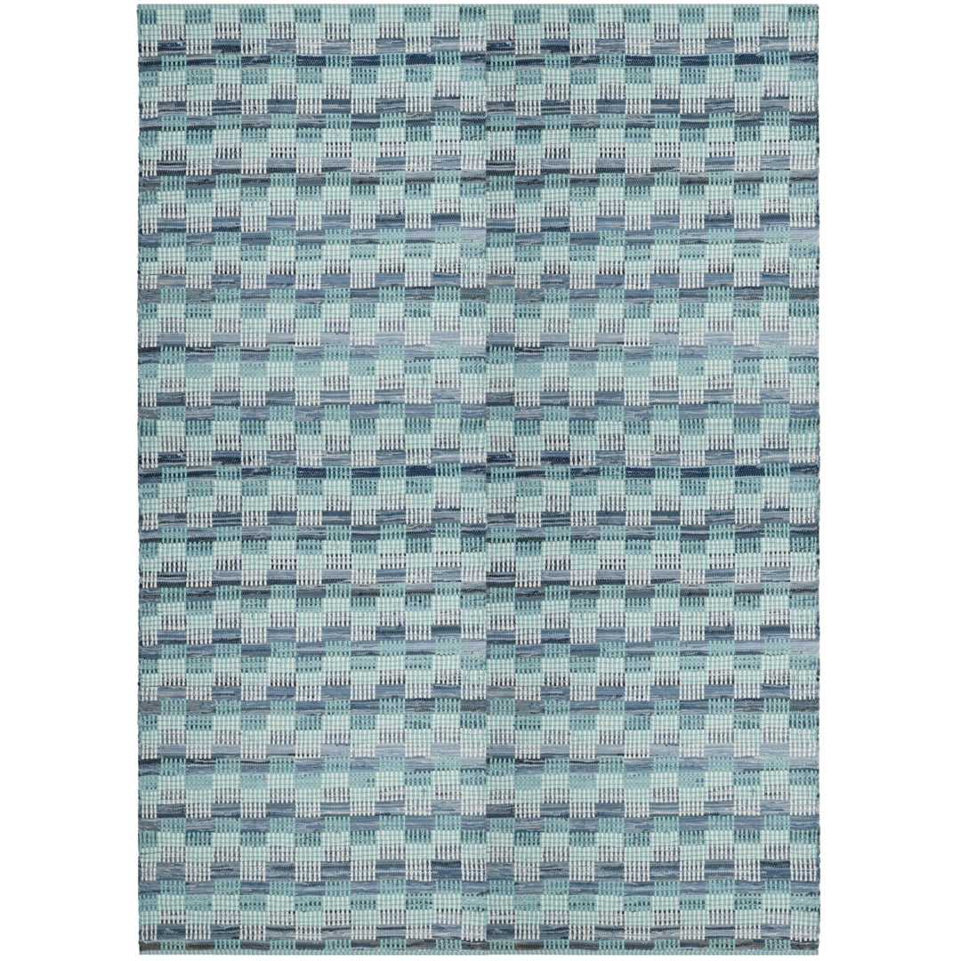 SAFAVIEH Montauk MTK121C Handwoven Turquoise / Multi Rug Image 1