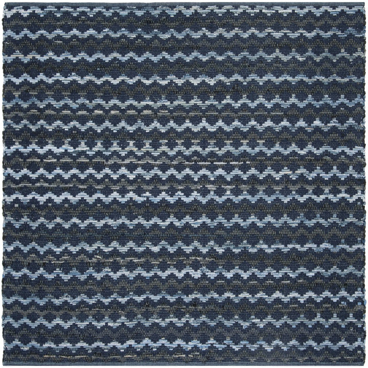 SAFAVIEH Montauk MTK120N Handwoven Navy Blue / Black Rug Image 1