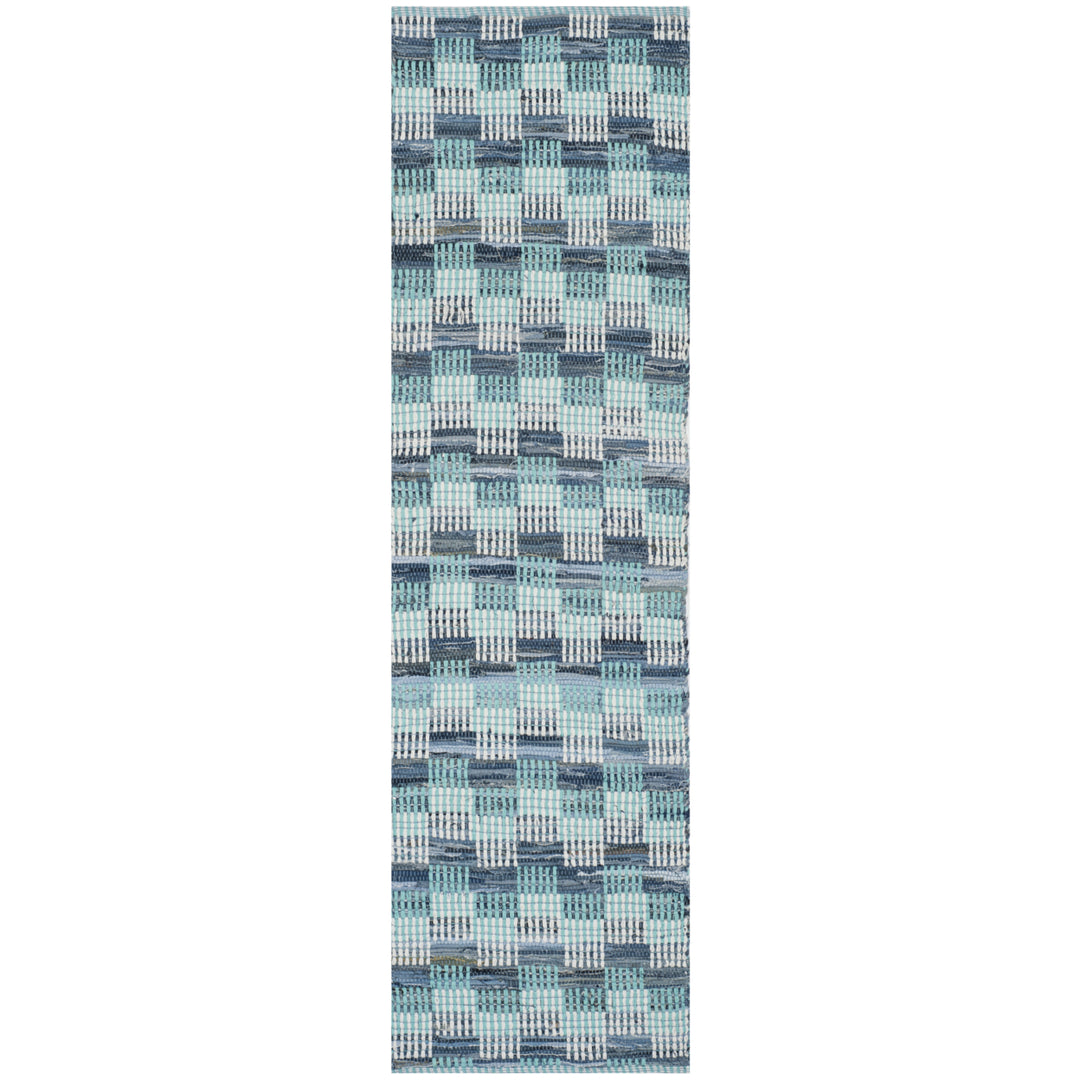 SAFAVIEH Montauk MTK121C Handwoven Turquoise / Multi Rug Image 3