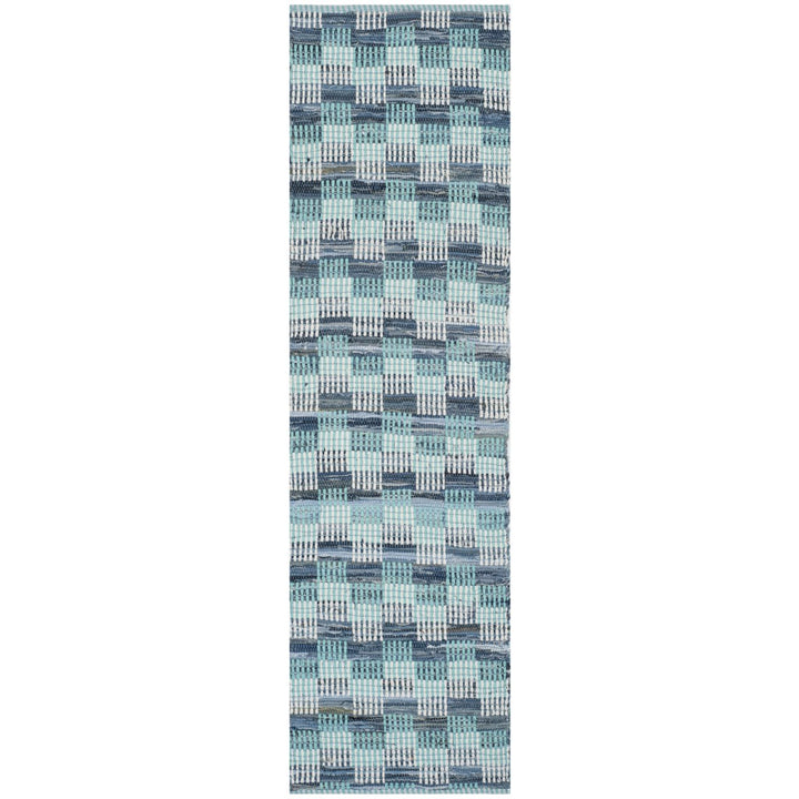 SAFAVIEH Montauk MTK121C Handwoven Turquoise / Multi Rug Image 1