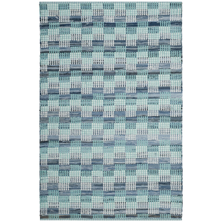 SAFAVIEH Montauk MTK121C Handwoven Turquoise / Multi Rug Image 1