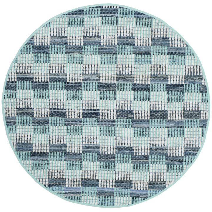 SAFAVIEH Montauk MTK121C Handwoven Turquoise / Multi Rug Image 6