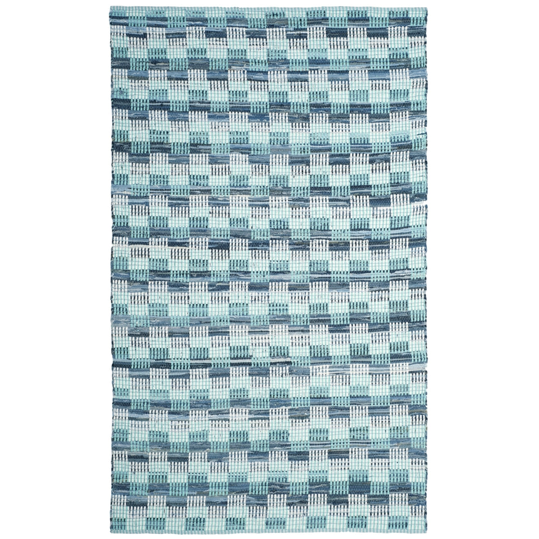 SAFAVIEH Montauk MTK121C Handwoven Turquoise / Multi Rug Image 8