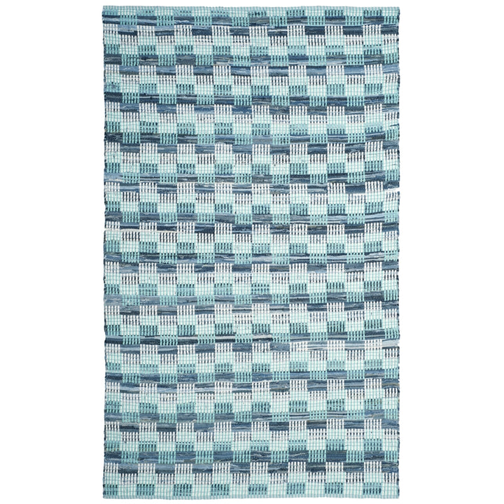 SAFAVIEH Montauk MTK121C Handwoven Turquoise / Multi Rug Image 8