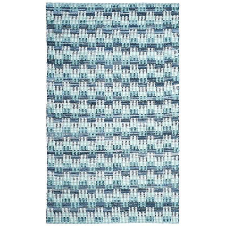 SAFAVIEH Montauk MTK121C Handwoven Turquoise / Multi Rug Image 1