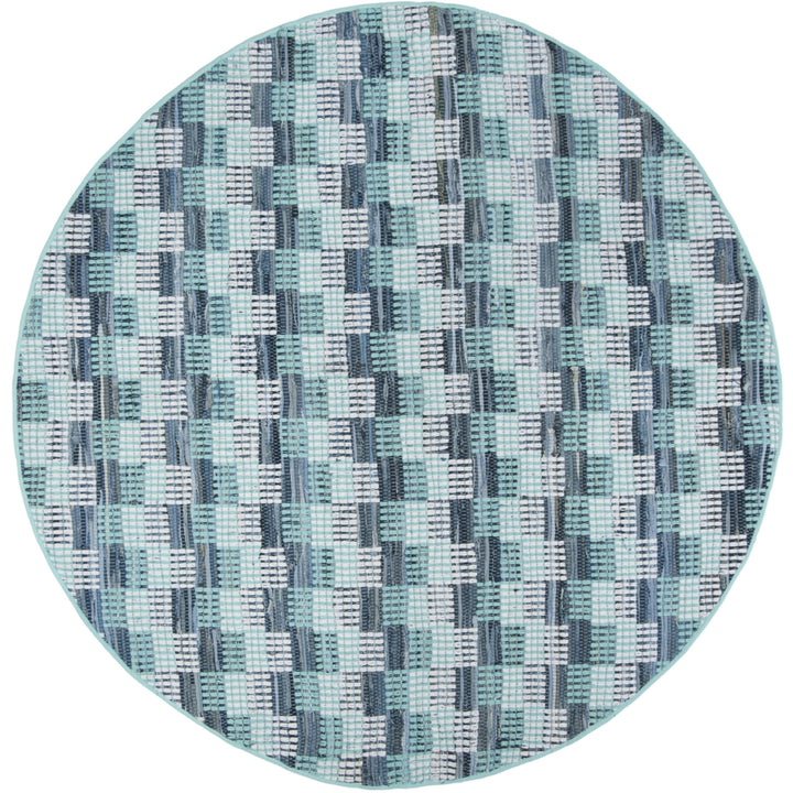 SAFAVIEH Montauk MTK121C Handwoven Turquoise / Multi Rug Image 10