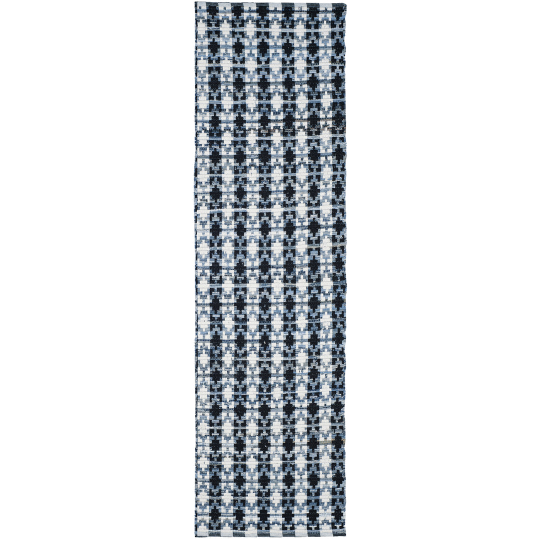 SAFAVIEH Montauk MTK123A Handwoven Ivory Blue /Black Rug Image 5