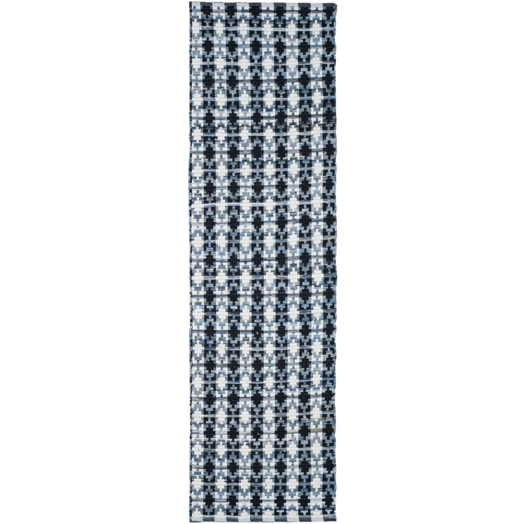 SAFAVIEH Montauk MTK123A Handwoven Ivory Blue /Black Rug Image 1