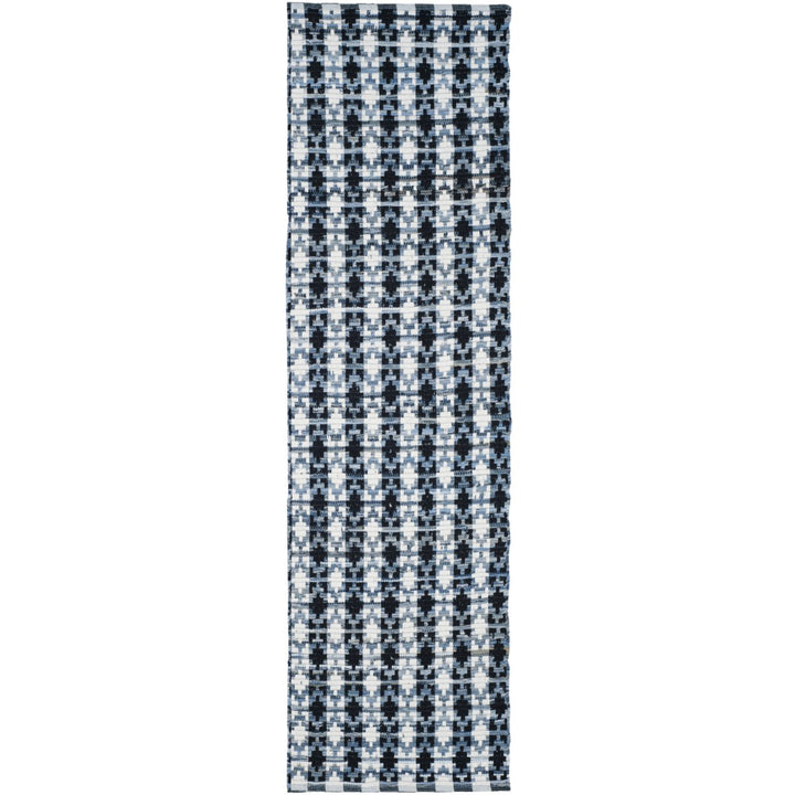 SAFAVIEH Montauk MTK123A Handwoven Ivory Blue /Black Rug Image 1