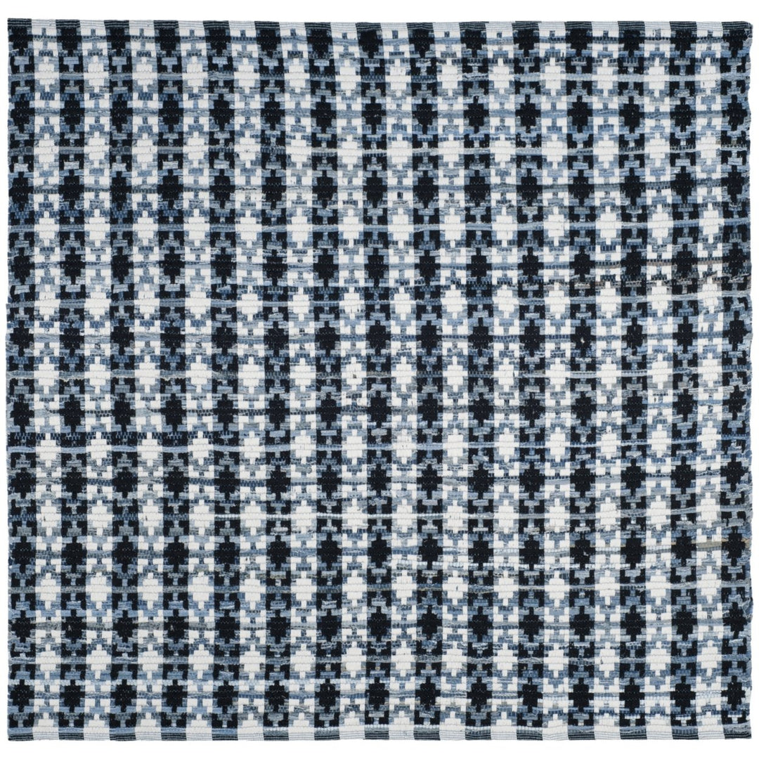 SAFAVIEH Montauk MTK123A Handwoven Ivory Blue /Black Rug Image 1