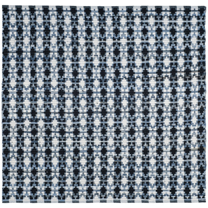 SAFAVIEH Montauk MTK123A Handwoven Ivory Blue /Black Rug Image 1