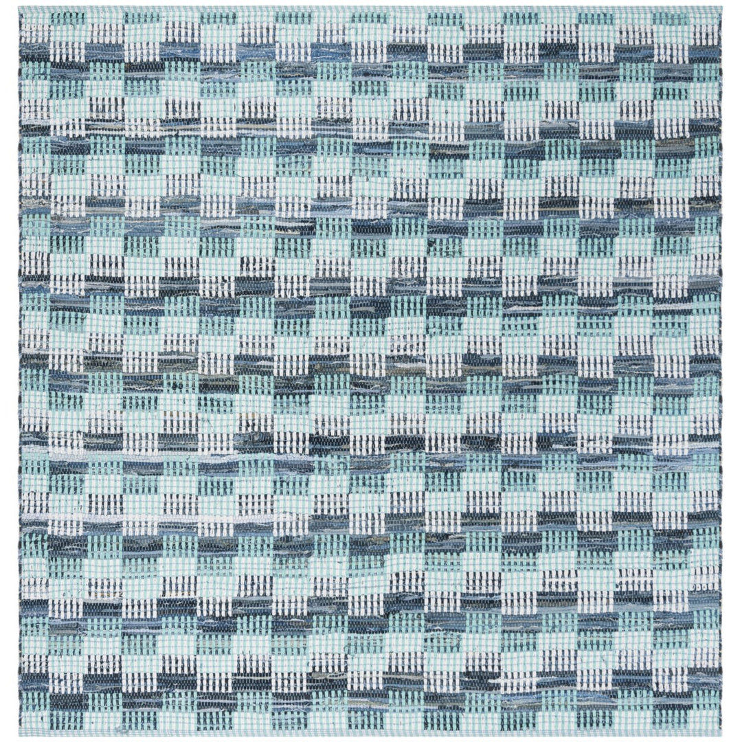 SAFAVIEH Montauk MTK121C Handwoven Turquoise / Multi Rug Image 1