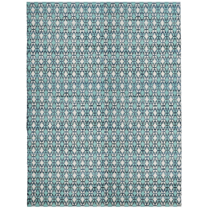 SAFAVIEH Montauk MTK123C Handwoven Turquoise / Multi Rug Image 1