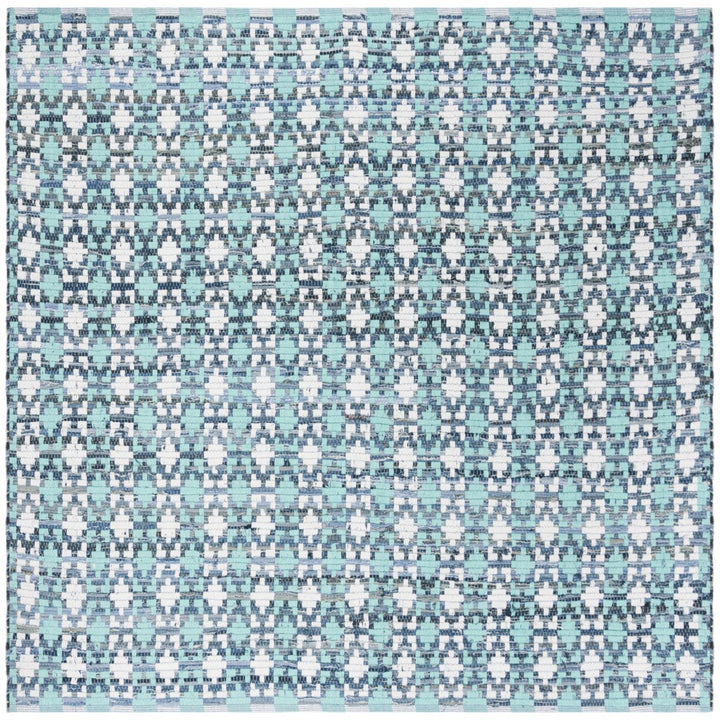 SAFAVIEH Montauk MTK123C Handwoven Turquoise / Multi Rug Image 8