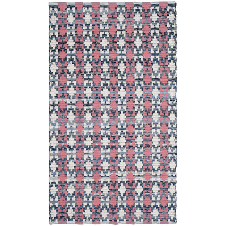 SAFAVIEH Montauk MTK123D Handwoven Coral / Multi Rug Image 1