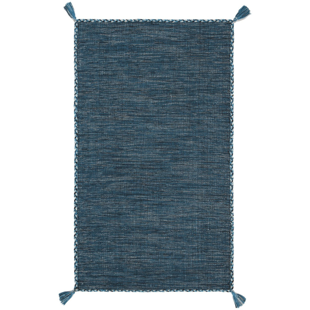 SAFAVIEH Montauk MTK150M Handwoven Blue / Black Rug Image 1