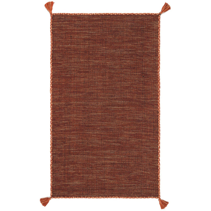 SAFAVIEH Montauk MTK150P Handwoven Orange / Black Rug Image 1