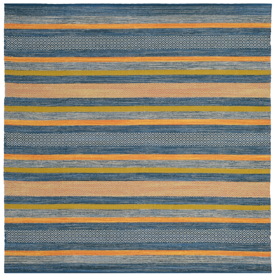 SAFAVIEH Montauk MTK213A Handwoven Blue / Orange Rug Image 4