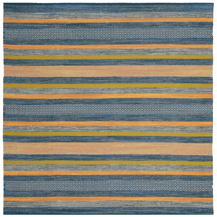 SAFAVIEH Montauk MTK213A Handwoven Blue / Orange Rug Image 4