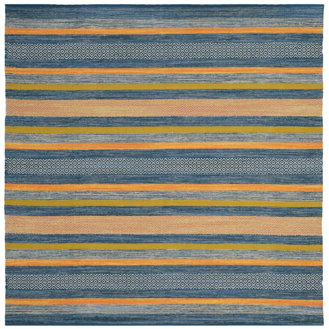 SAFAVIEH Montauk MTK213A Handwoven Blue / Orange Rug Image 1