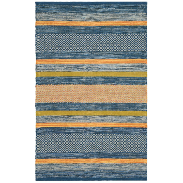 SAFAVIEH Montauk MTK213A Handwoven Blue / Orange Rug Image 1