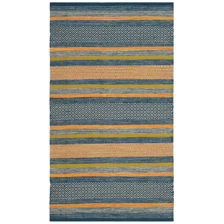 SAFAVIEH Montauk MTK213A Handwoven Blue / Orange Rug Image 1