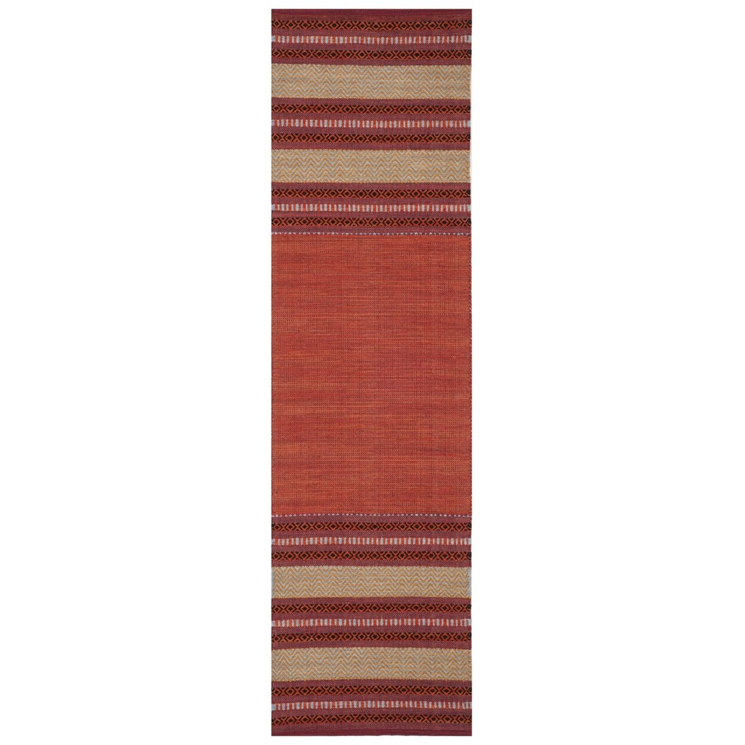 SAFAVIEH Montauk MTK214C Handwoven Red / Ivory Rug Image 1