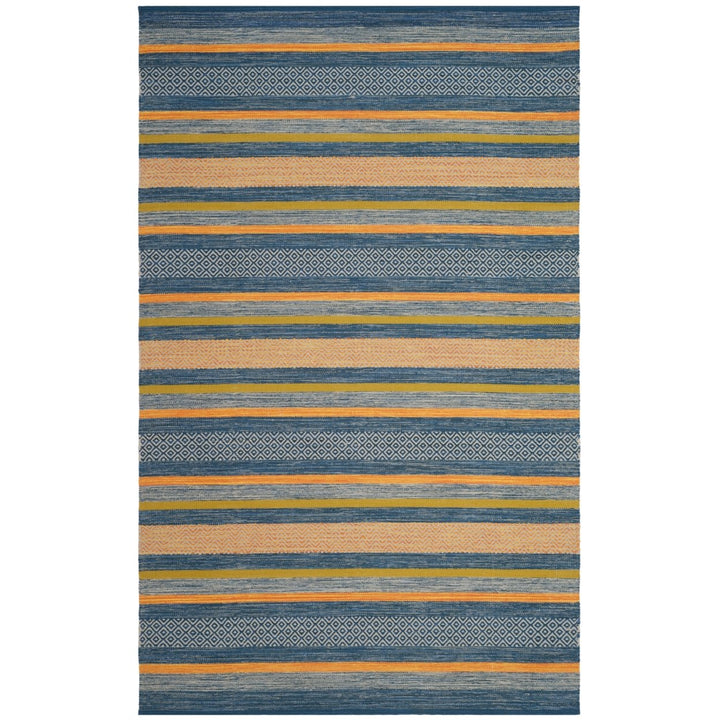 SAFAVIEH Montauk MTK213A Handwoven Blue / Orange Rug Image 1