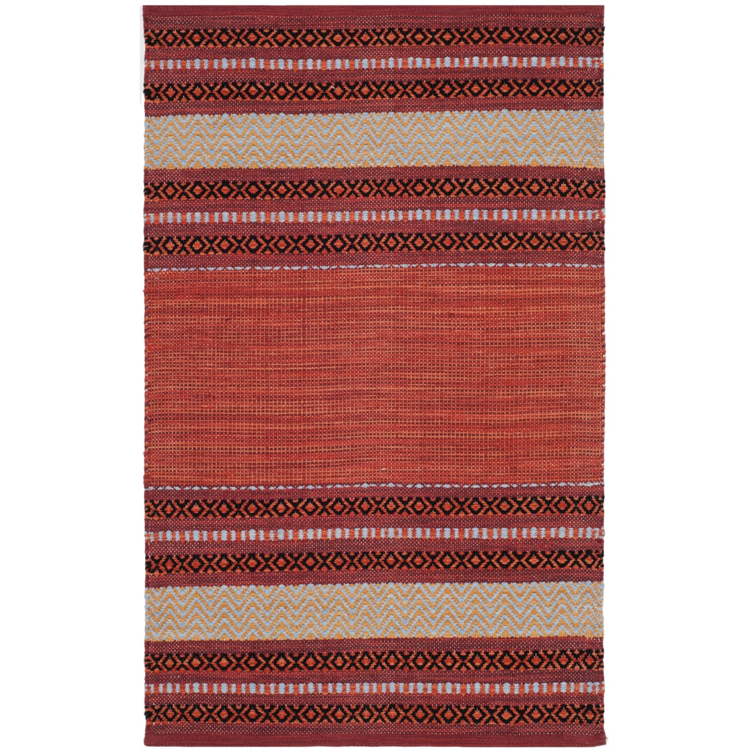 SAFAVIEH Montauk MTK214C Handwoven Red / Ivory Rug Image 6